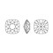 Swarovski 4470 18mm Crystal Heliotrope Cushion Cut Square Fancy Stone